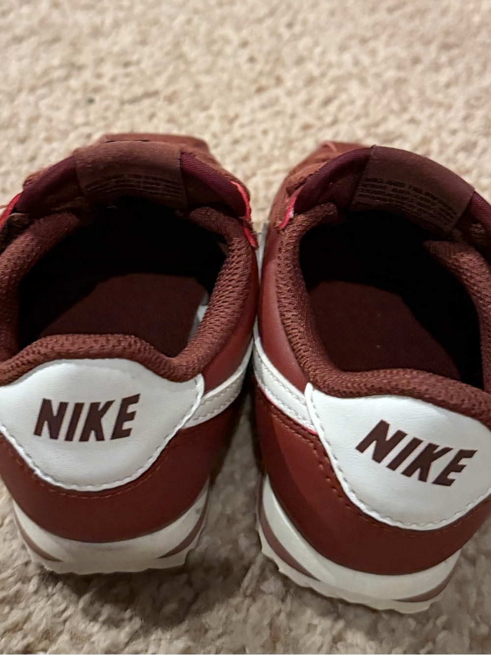 Nike Kids' Maroon Lace-Up Sneakers - Picture 3 of 4